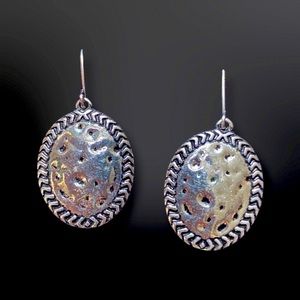 Silver drop earrings